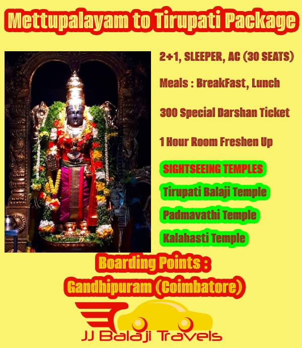 Tirupati Package from Mettupalayam by Bus